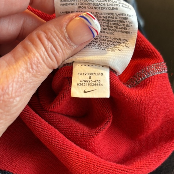 Nike Men's Pro Combat Hyperwarm Shirt, Navy Blue/Gray, Size Small - Picture 10 of 11